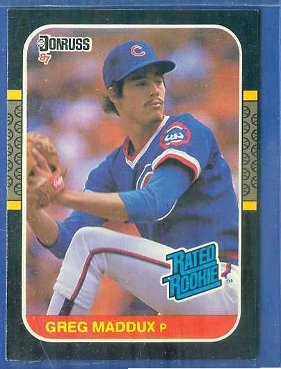 Greg Maddux - 1987 Donruss #36 ROOKIE (NEAR MINT) (Cubs) Baseball cards value