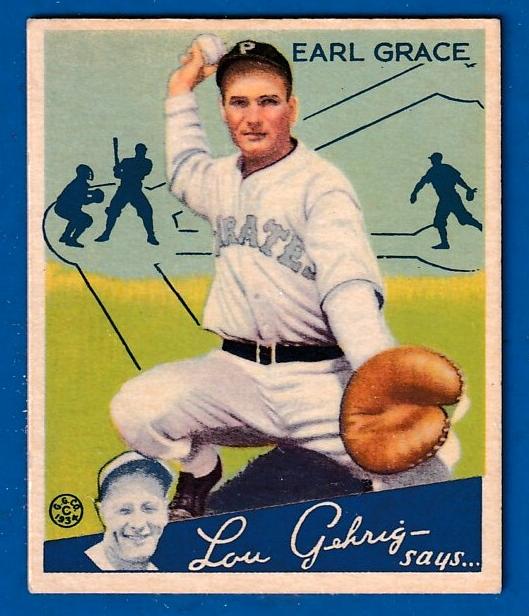 1934 Goudey # 58 Earl Grace ROOKIE (Pirates) Baseball cards value