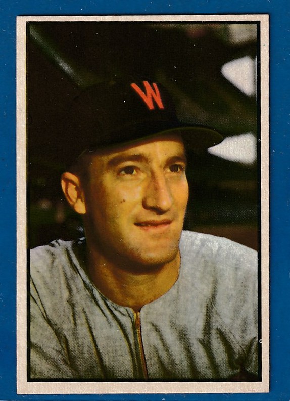 1953 Bowman Color # 22 Bob Porterfield (Senators)