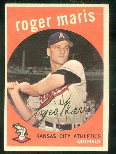  1959 Topps # 392 Whitey Herzog Kansas City Athletics