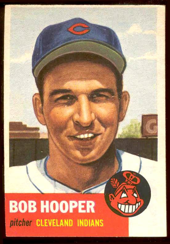 1953 Topps # 84 Bob Hooper (Indians) Baseball cards value