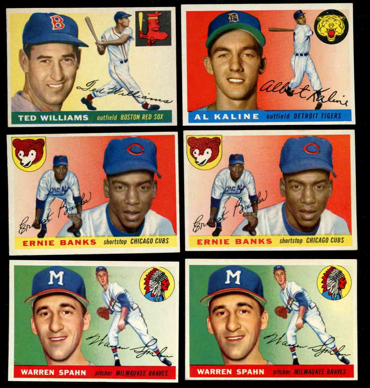 1955 Topps # 28 Ernie Banks (2nd year card) [#] (Cubs) Baseball cards value