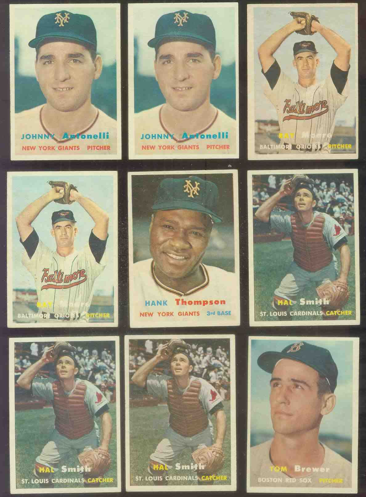 Bobby Richardson 1957 Topps Baseball Card #286- SGC Graded 7 NM