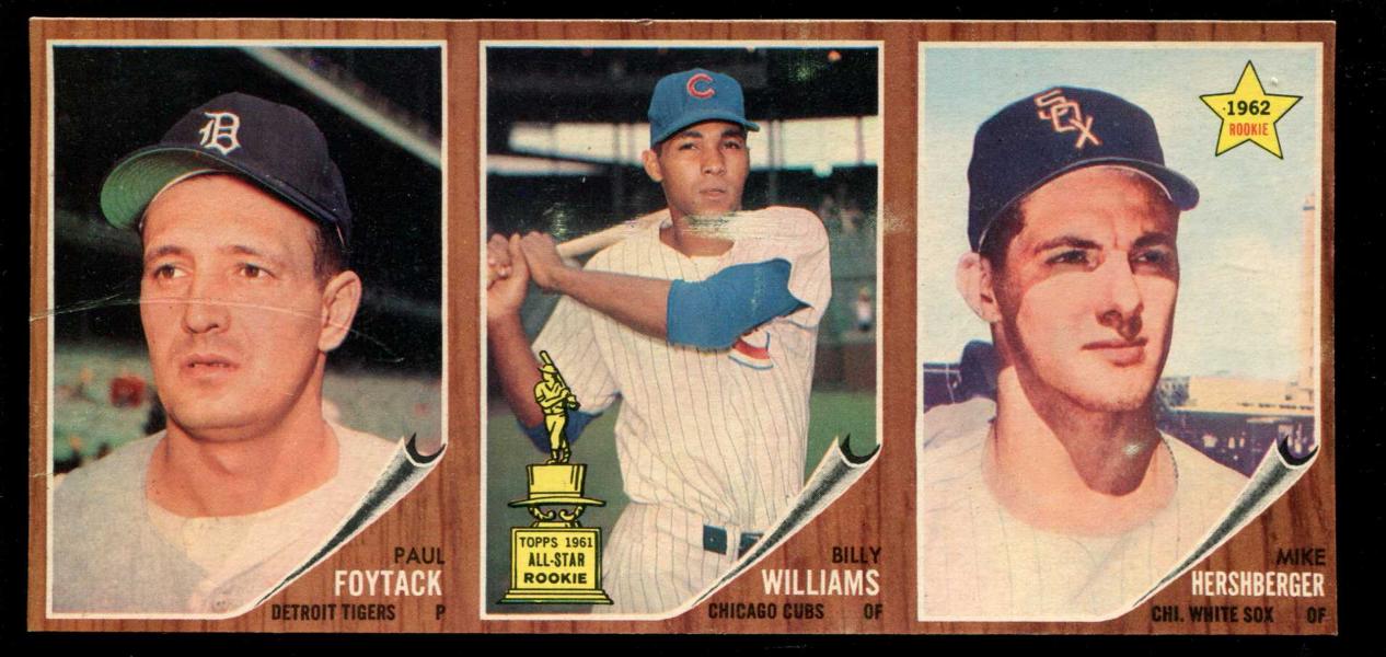 1962 Topps #288 Billy Williams Chicago Cubs Baseball Card EX - EX+
