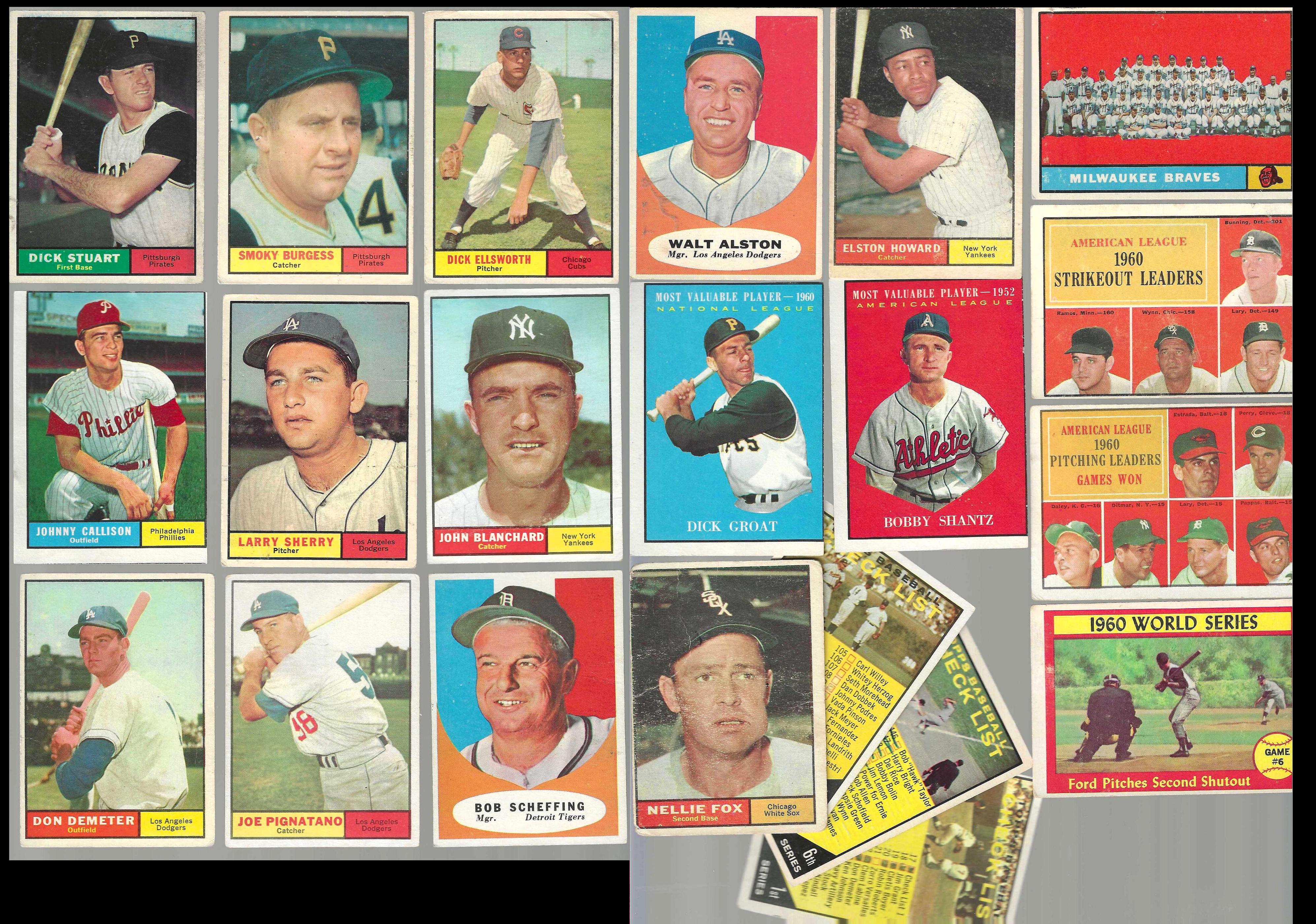 1961 Topps  -   Lot of (95) different Baseball cards value