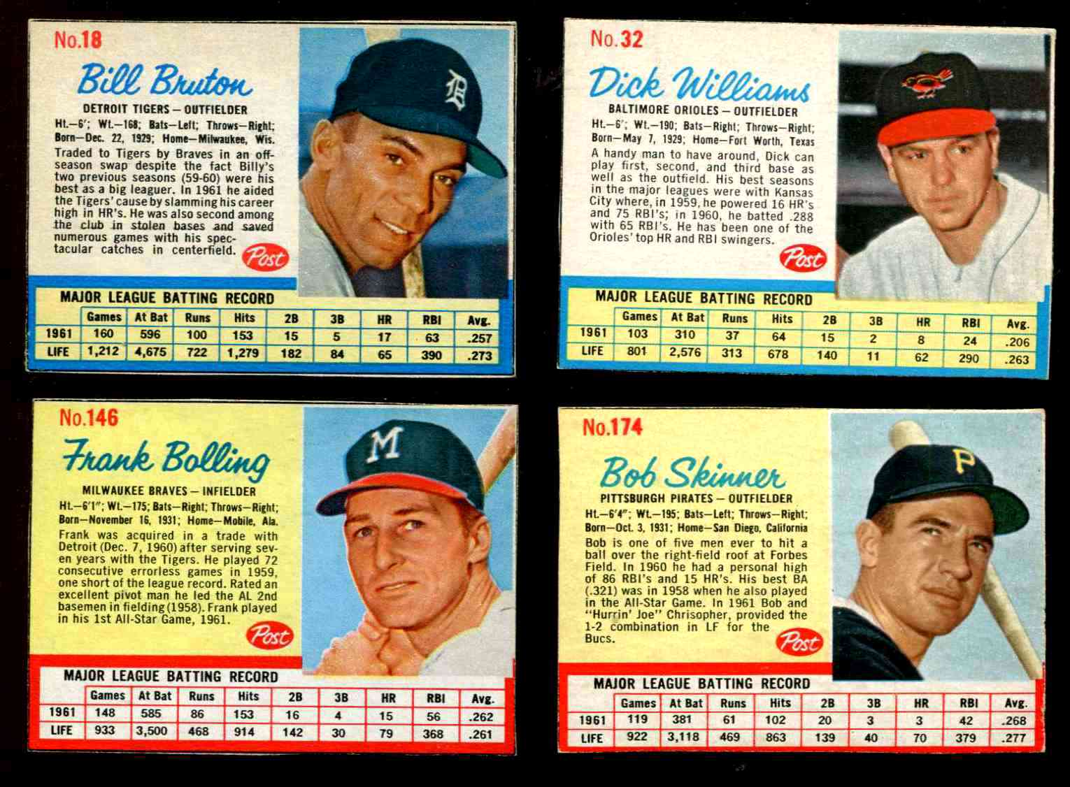 1962 post cereal (Baseball) Card# 67 billy klaus of the Washington Senators  Ex Condition at 's Sports Collectibles Store