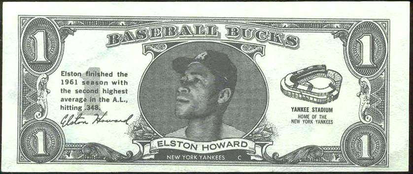  1962 Topps # 400 Elston Howard New York Yankees (Baseball Card)  AUTHENTIC Yankees : Collectibles & Fine Art