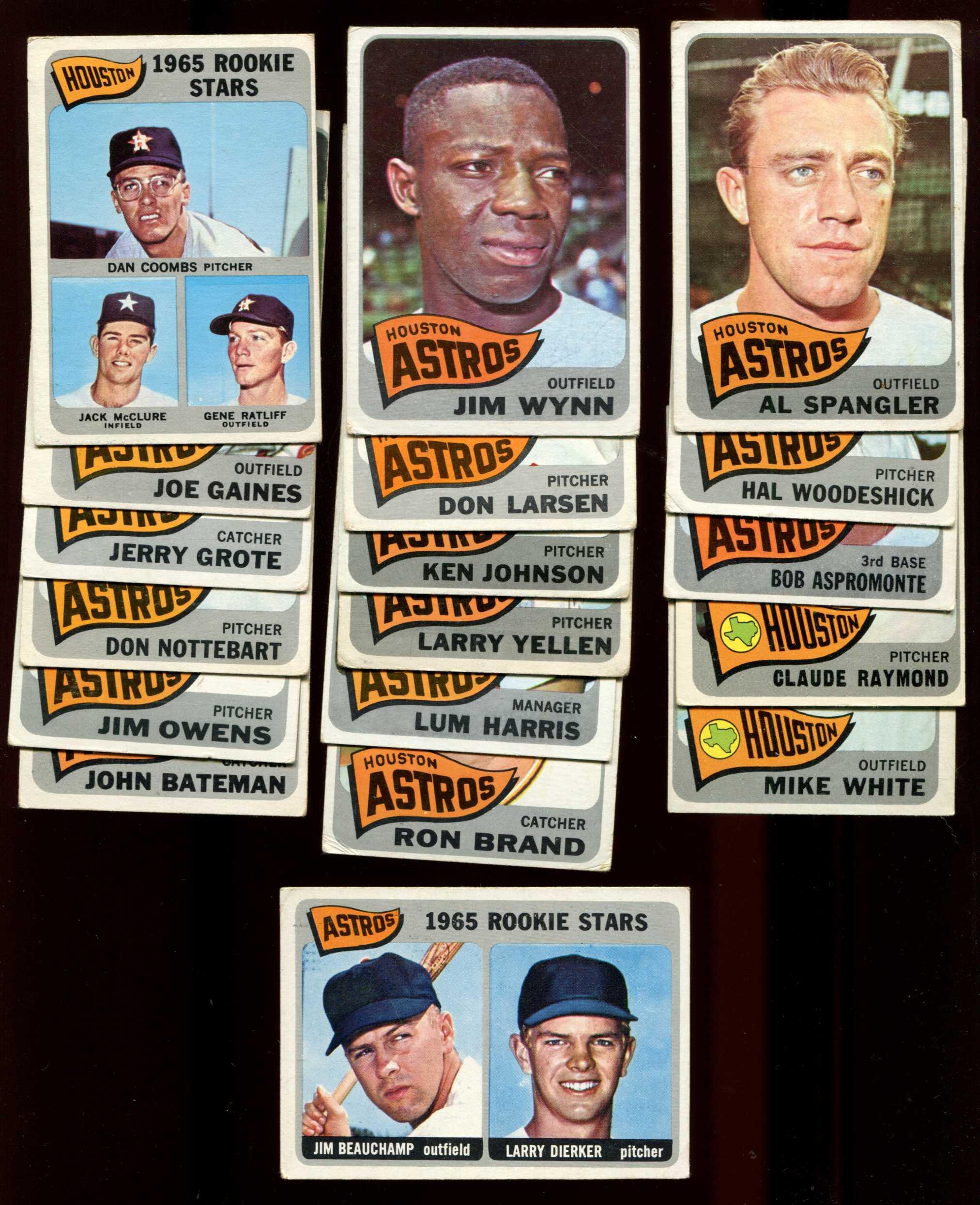 1965 Topps - ASTROS Near Complete TEAM SET/Lot (21/25) Diff.