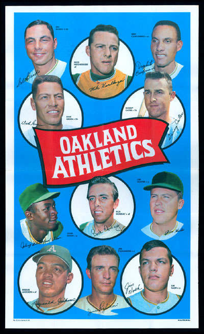 1969 Topps TEAM POSTERS #21 Oakland A's
