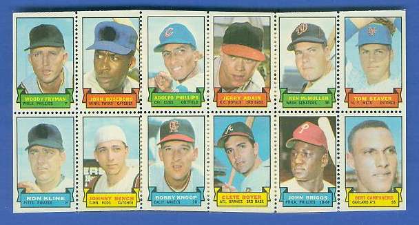 1969 MLB Oakland A's Photo stamps 10 different team set Jim Hunter +  Please Read