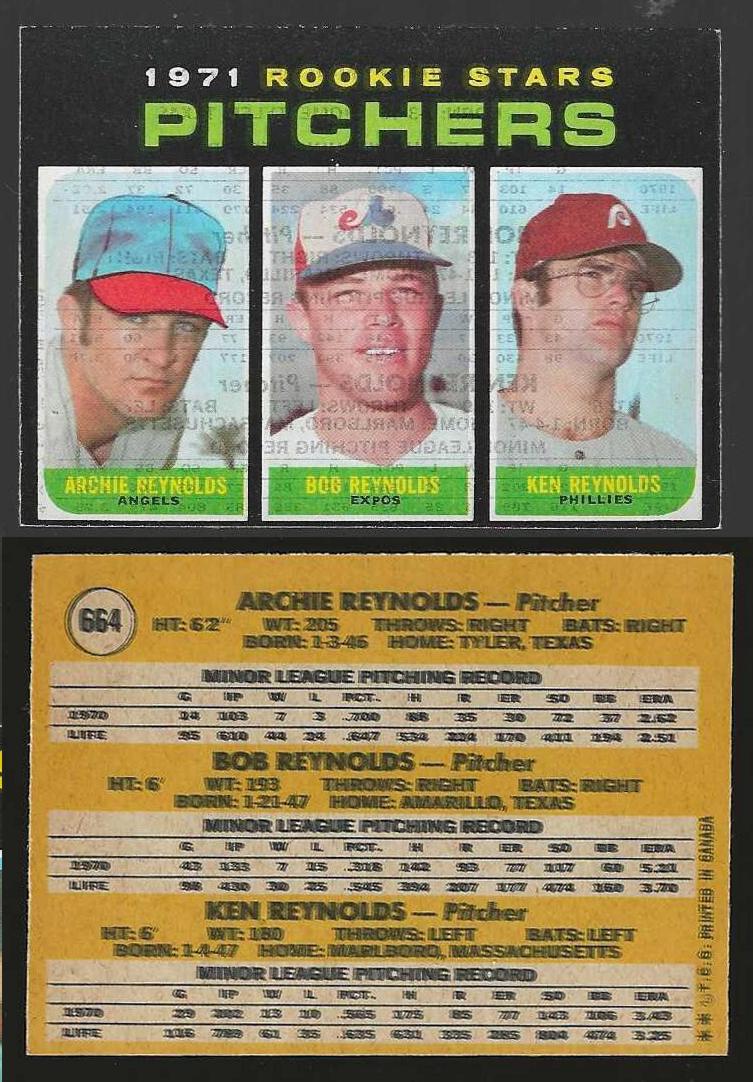 1971 O-Pee-Chee/OPC #664 ROOKIE Pitchers RARE SHORT PRINT HIGH # Baseball cards value