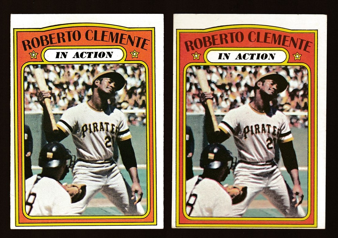 1972 Topps #310 Roberto Clemente In-Action (Pirates)