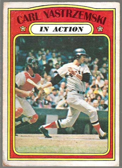 1972 O-Pee-Chee/OPC # 38 Carl Yastrzemski In-Action [#x] (Red Sox) Baseball cards value