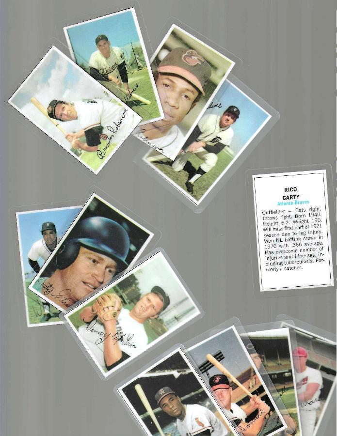   1971 Dell MLB LAMINATED Stamps - Lot (12) diff. with (4) Hall-of-Famers Baseball cards value