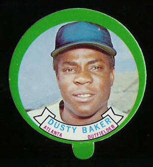 1973 Topps Candy Lid - DUSTY BAKER (Braves)