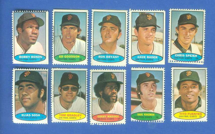 2023 Topps Heritage - 1974 Topps Baseball Stamps #74BS-13-16 - Johnny  Bench, Tony Perez, Dave Concepcion, Joe Morgan