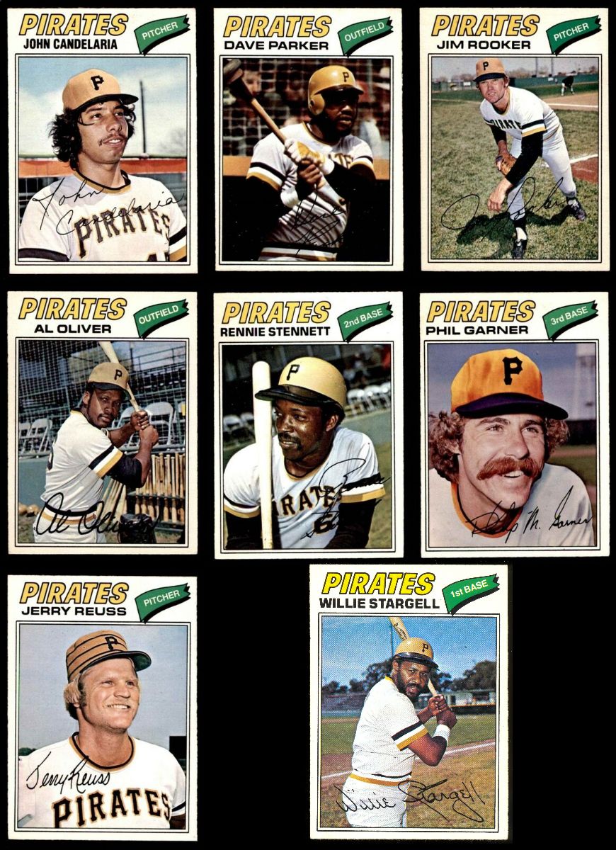 1977 O-Pee-Chee/OPC - Pirates COMPLETE TEAM SET of (8)