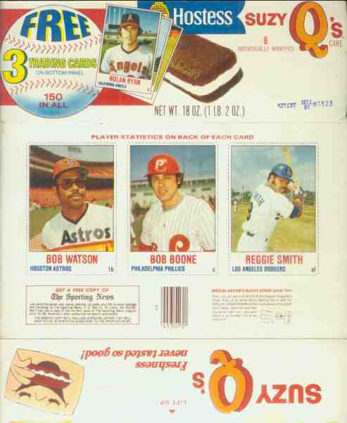 1977 HOSTESS BASEBALL CARD GEORGE FOSTER GARY CARTER JOHN DENNY