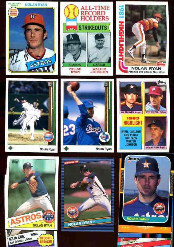 Nolan Ryan Collection - [#c] 1979-1992 Lot of (31) DIFFERENT cards