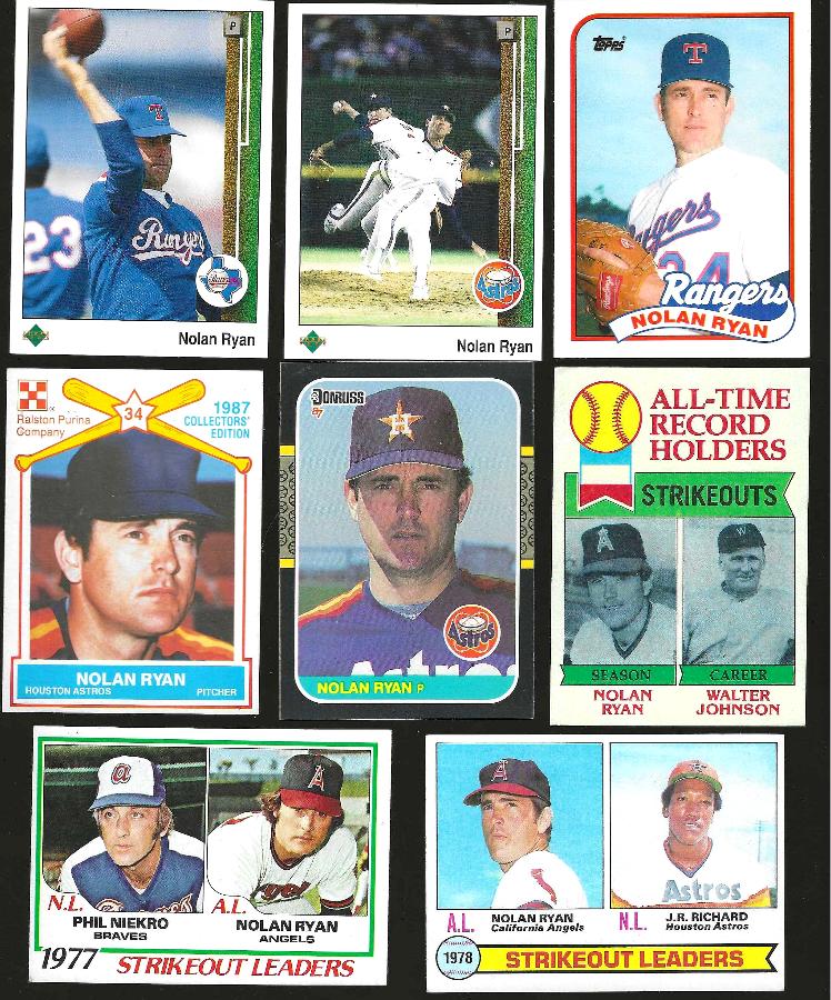 Nolan Ryan   - Lot of (8) BETTER Vintage & Premium cards Baseball cards value