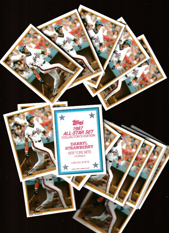 Darryl Strawberry - 1987 Topps GLOSSY All-Star SEND-INS #32 - LOT of (500) Baseball cards value