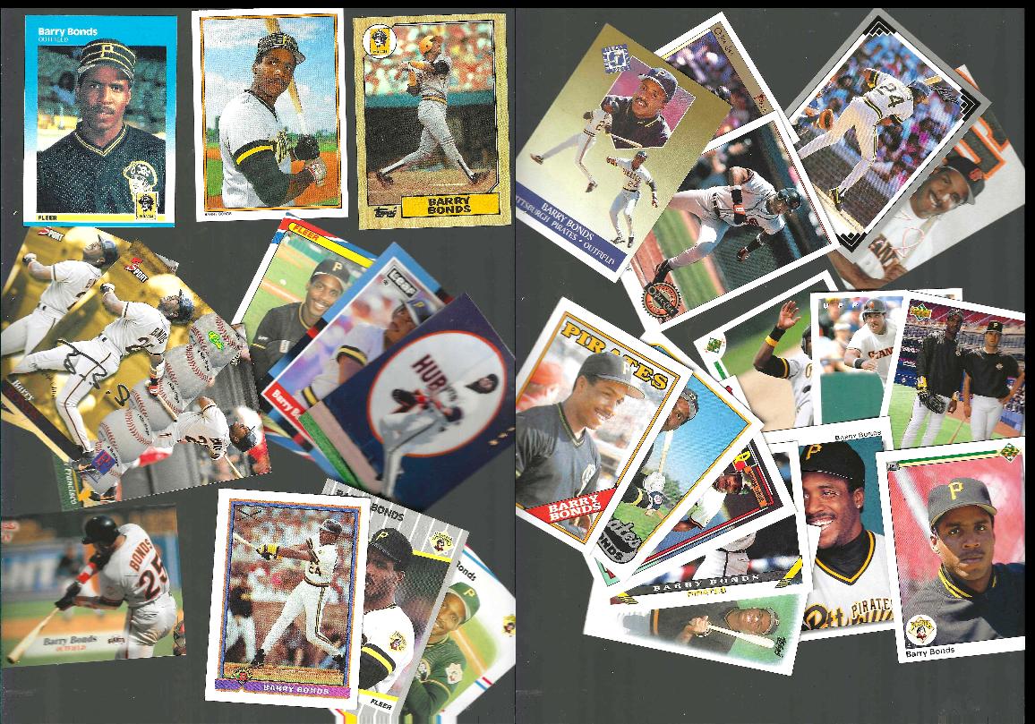 Barry Bonds  COLLECTION - Lot of (48) different w/ROOKIES !!! Baseball cards value