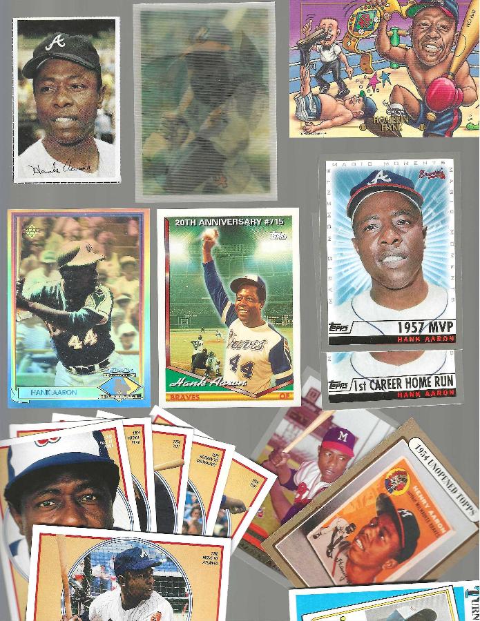 Hank Aaron *** COLLECTION [#b] *** - Lot of (21) diff. w/oddball & retro Baseball cards value