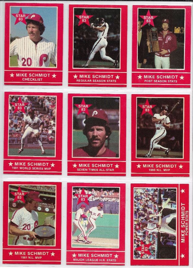 Mike Schmidt - 1983 Star Company Near Complete Set (14/15) Baseball cards value