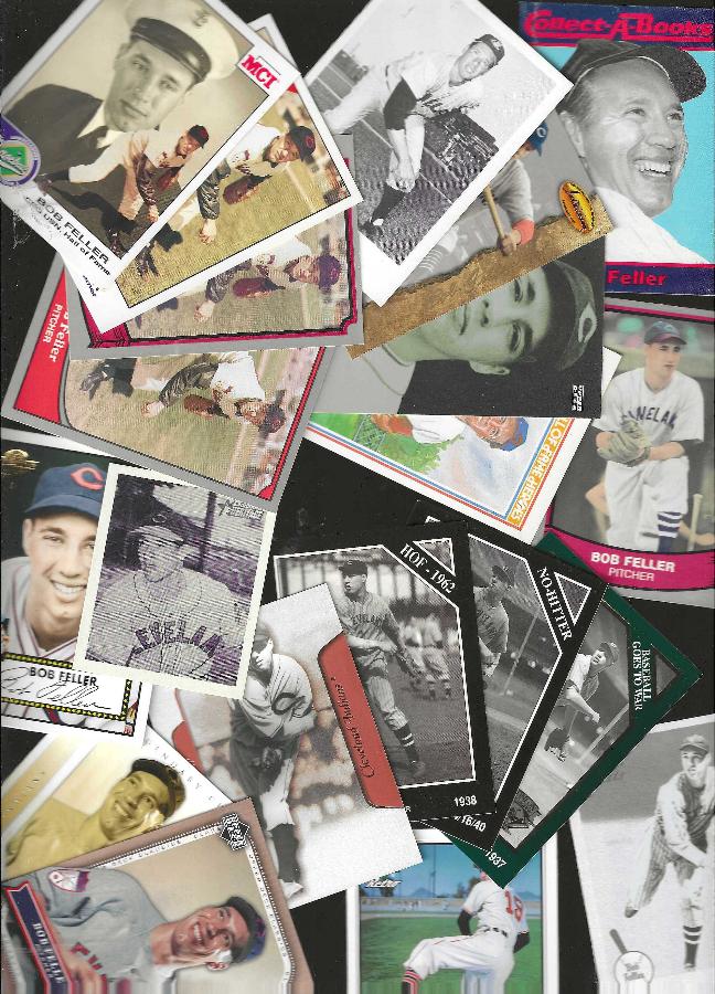 Bob Feller - Lot of (20) different with oddball and retro cards Baseball cards value