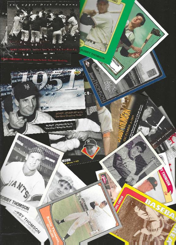 Bobby Thomson - Lot of (19) different (1977-2003) (Giants) Baseball cards value