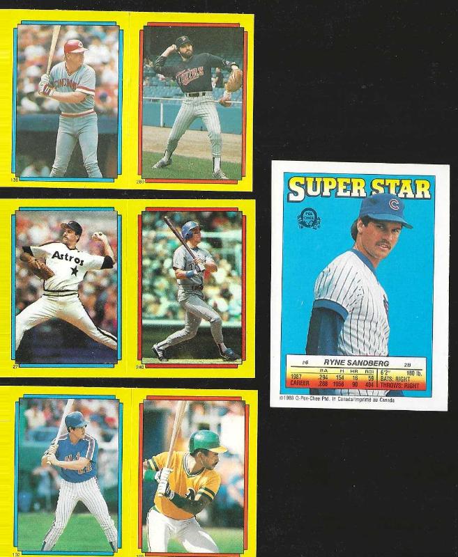 Ryne Sandberg - 1988 OPC Sticker #6 [VAR:#138/#280 on back] - Lot of (25) ( Baseball cards value