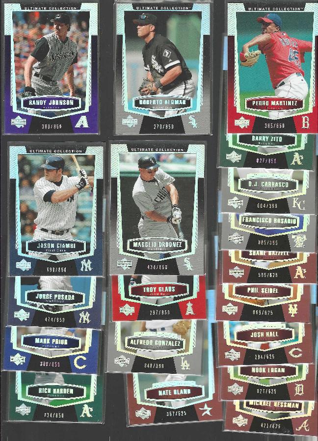 2003 Ultimate Collection - Lot of (21) different [#/399] [#/625] [#/850] Baseball cards value