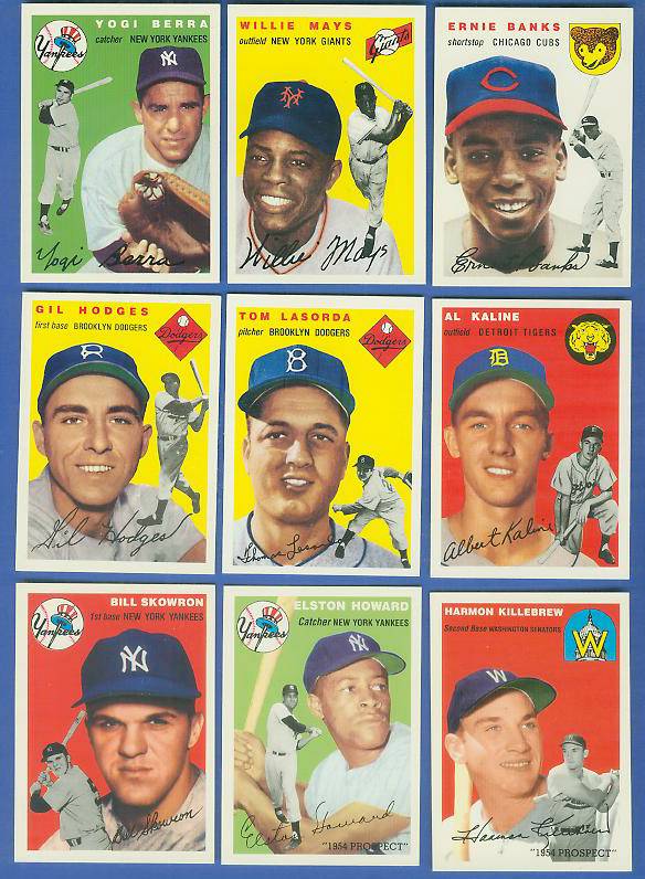 1954, Larry Doby, Topps Reprint Indians Baseball Card Team Set (14)  Vintage