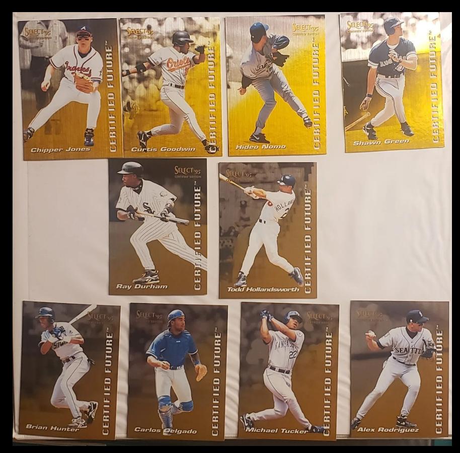 1995 Select Certified - CERTIFIED FUTURE - Complete 10-card Insert Set Baseball cards value