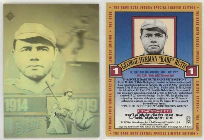 Sold at Auction: UD Masterpieces #22 Babe Ruth baseball card