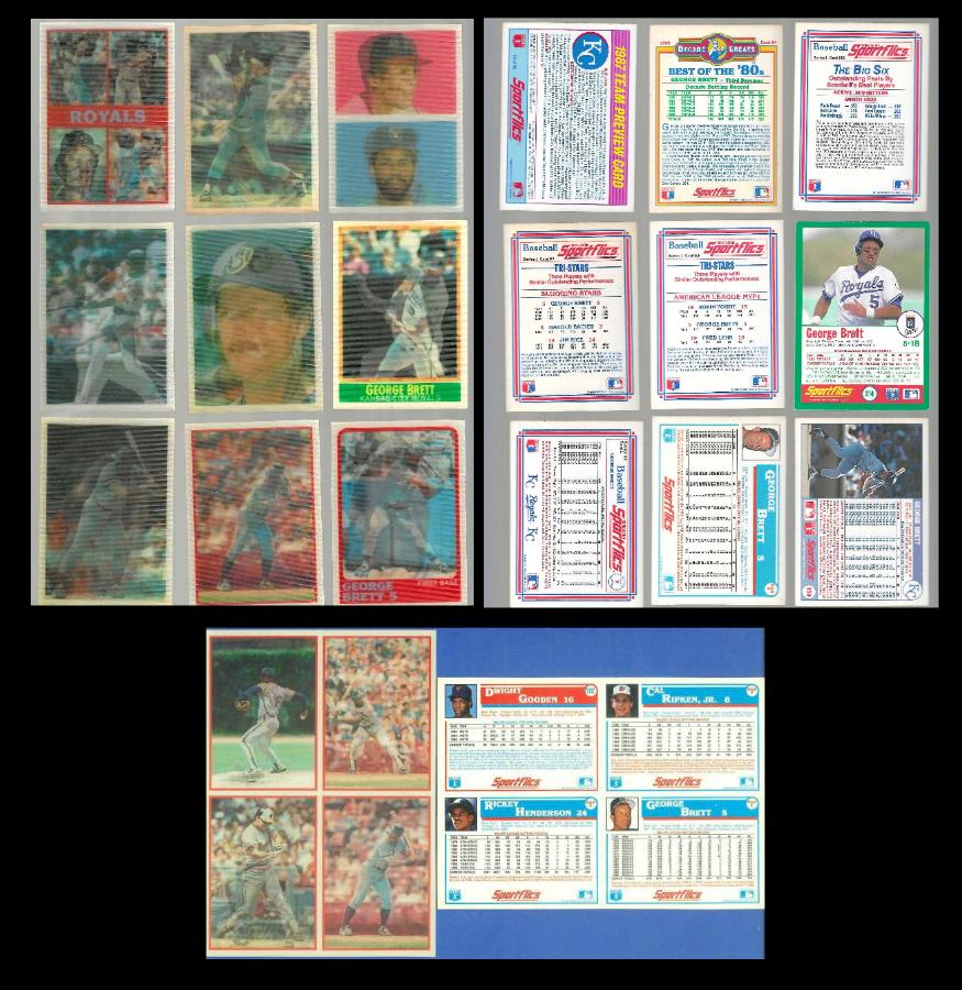 George Brett -  SPORTFLICS Collection #1 - Lot of (10) with DEALER PANEL !! Baseball cards value