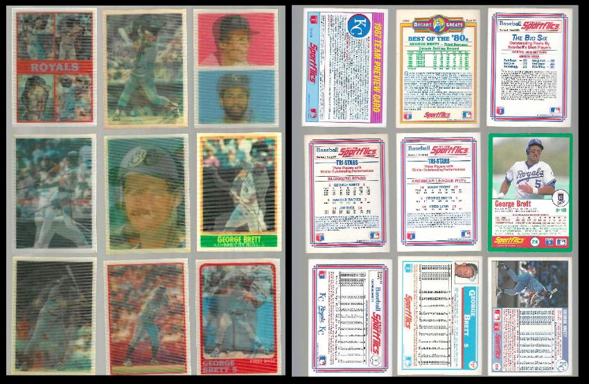 George Brett -  SPORTFLICS Collection #2 - Lot of (9) different (1986-1990) Baseball cards value