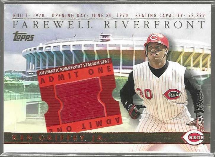 Ken Griffey Jr - 2003 Topps Farewell Riverfront AUTHENTIC GAME-USED SEAT Baseball cards value