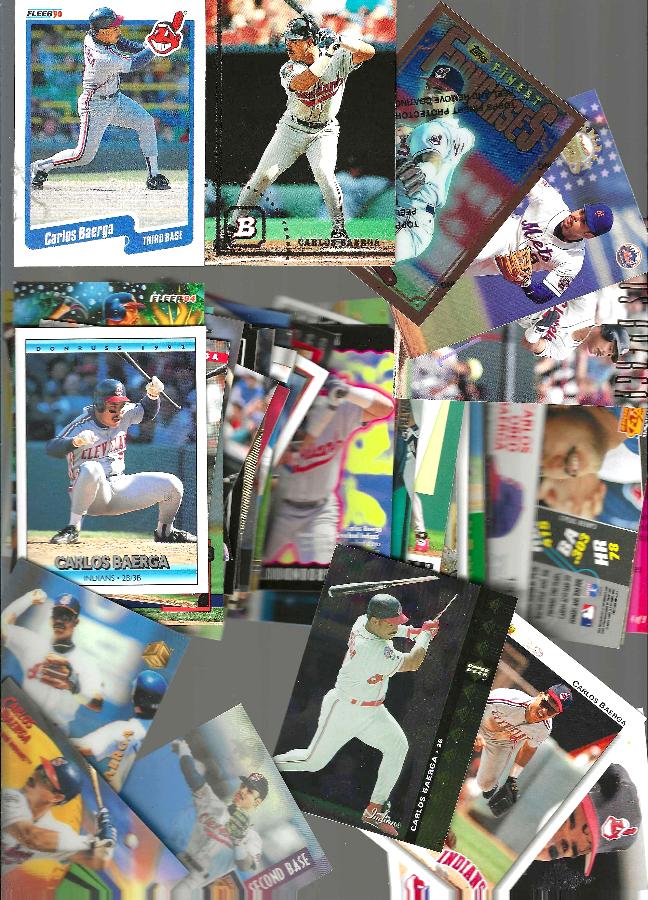 Carlos Baerga COLLECTION - Lot of (114) different !!! Baseball cards value