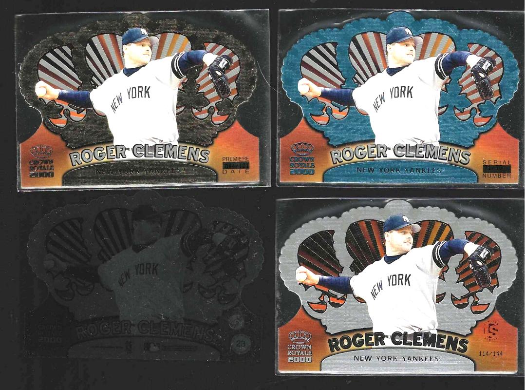 Roger Clemens - 2000 Pacific Crown Royale #93 PLATINUM BLUE [#/75](Yankees) Baseball cards value