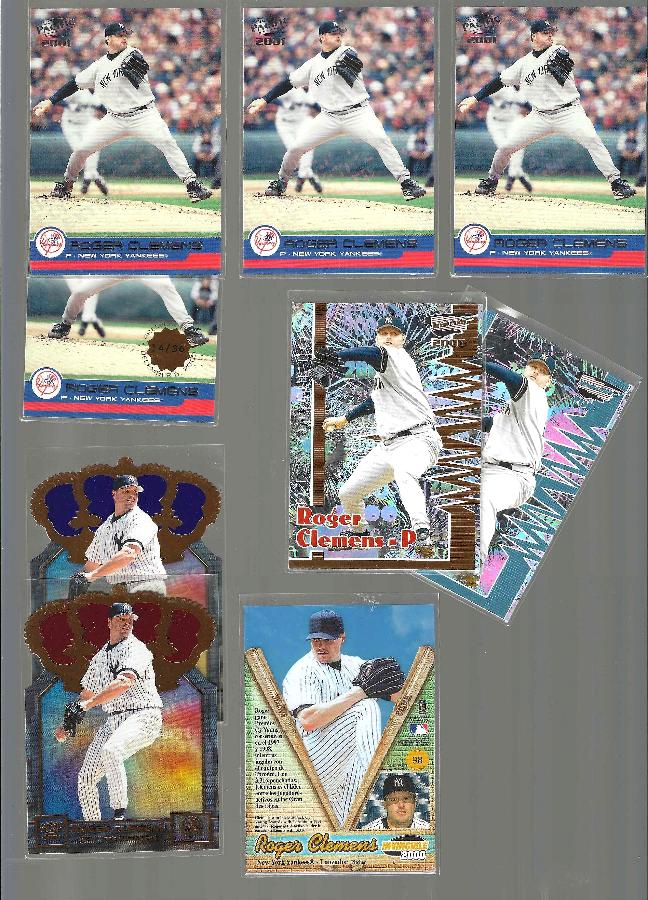 Roger Clemens - 2000 Pacific Invincible #98 PLATINUM BLUE [#/67] (Yankees) Baseball cards value