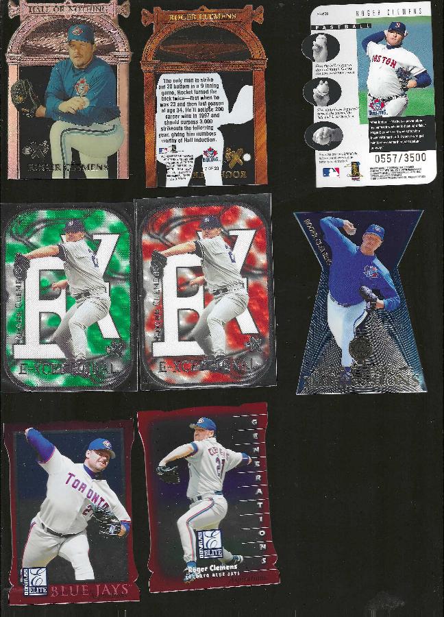 Roger Clemens - 2000 Skybox E-X E-Xceptional #13 GREEN DIE-CUT [#/999] Baseball cards value