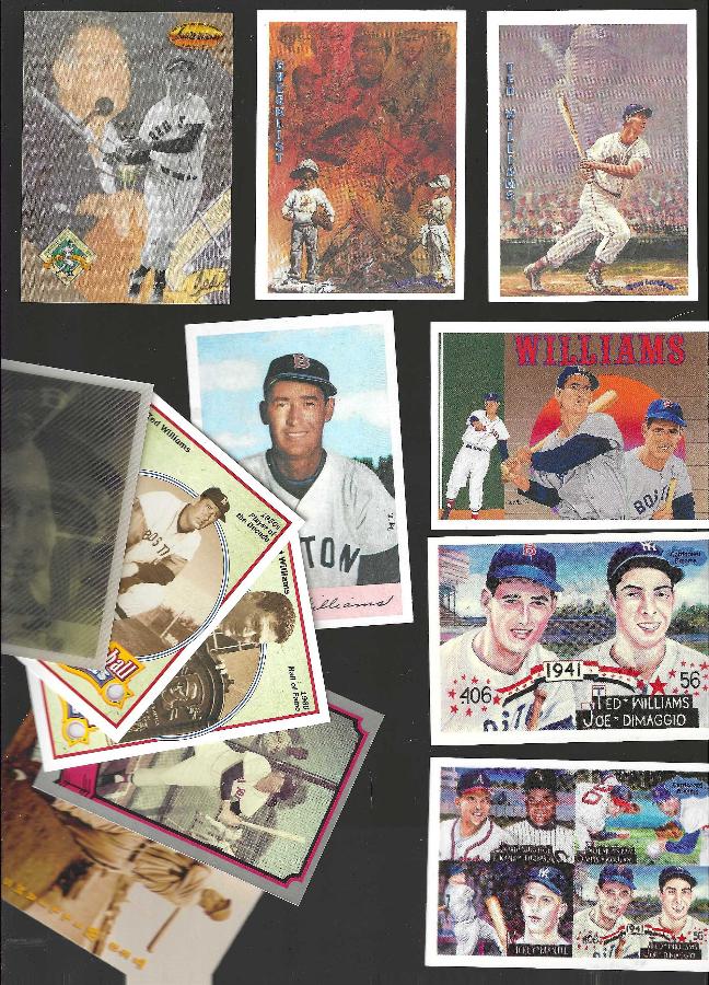 Ted Williams - Lot of (12) different Baseball cards value