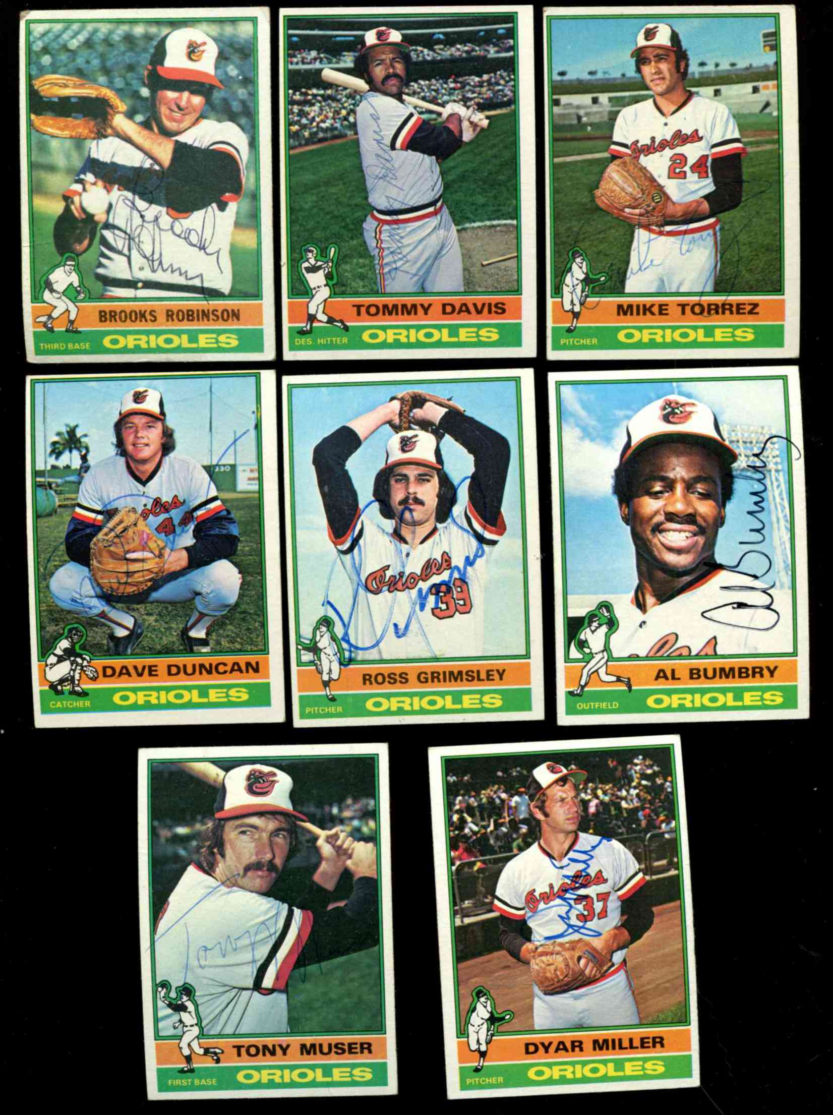 1976 Topps Baseball 8 DIFF SIGNED DeCinces Bradford Hill Hands Coleman -  collectibles - by owner - sale - craigslist