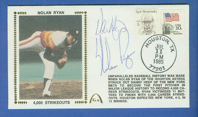 Dwight Gooden autographed New York Mets 1984 rookie strikeout record cachet  envelope