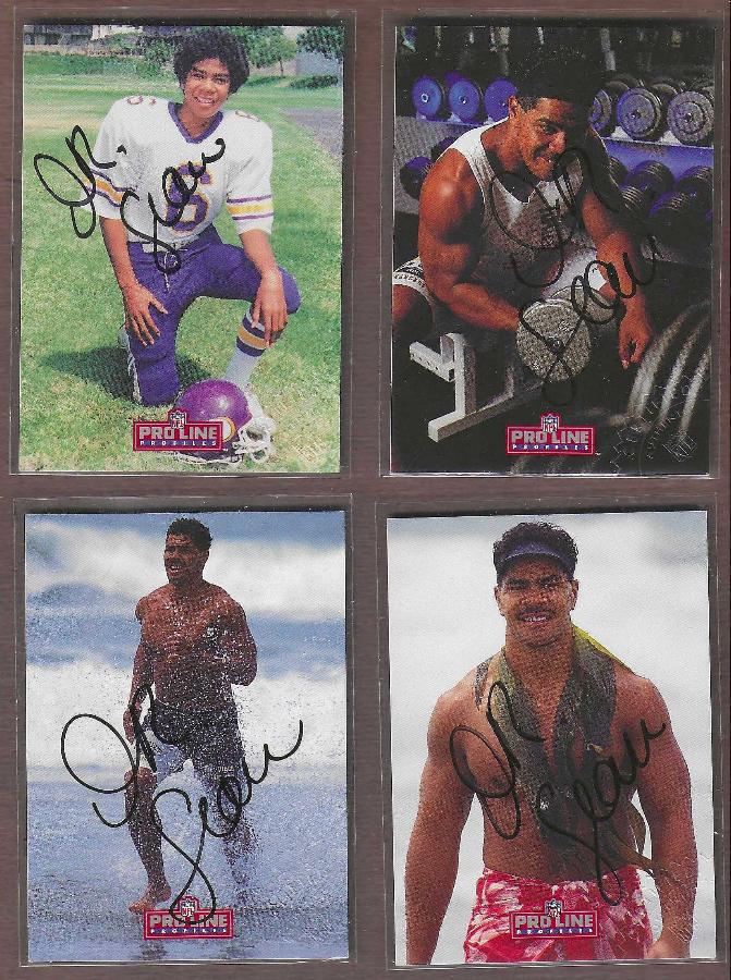  Junior Seau - 1992 Pro Line Profiles AUTOGRAPH #9 (Chargers) Baseball cards value