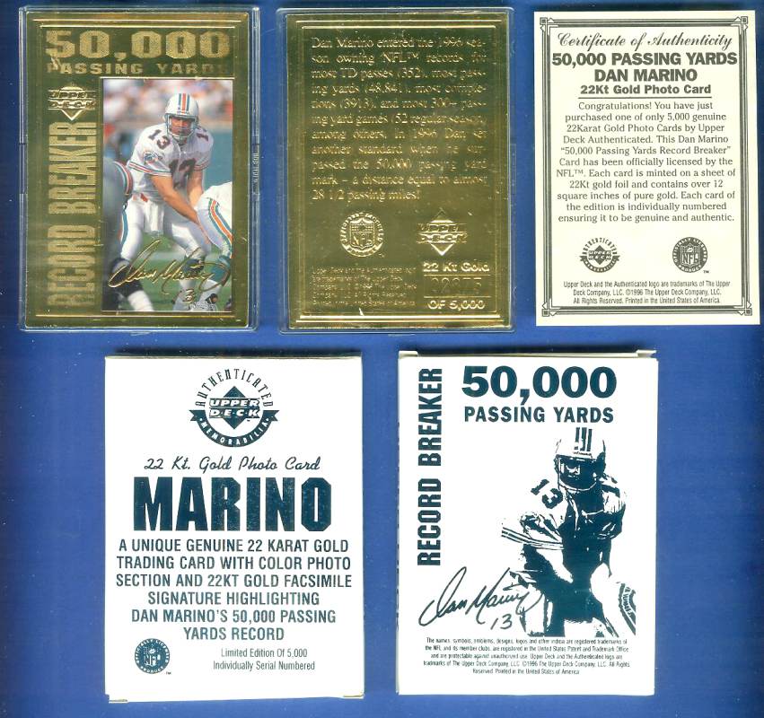 Dan Marino 1991 Score Football Card Graded Authenticated 