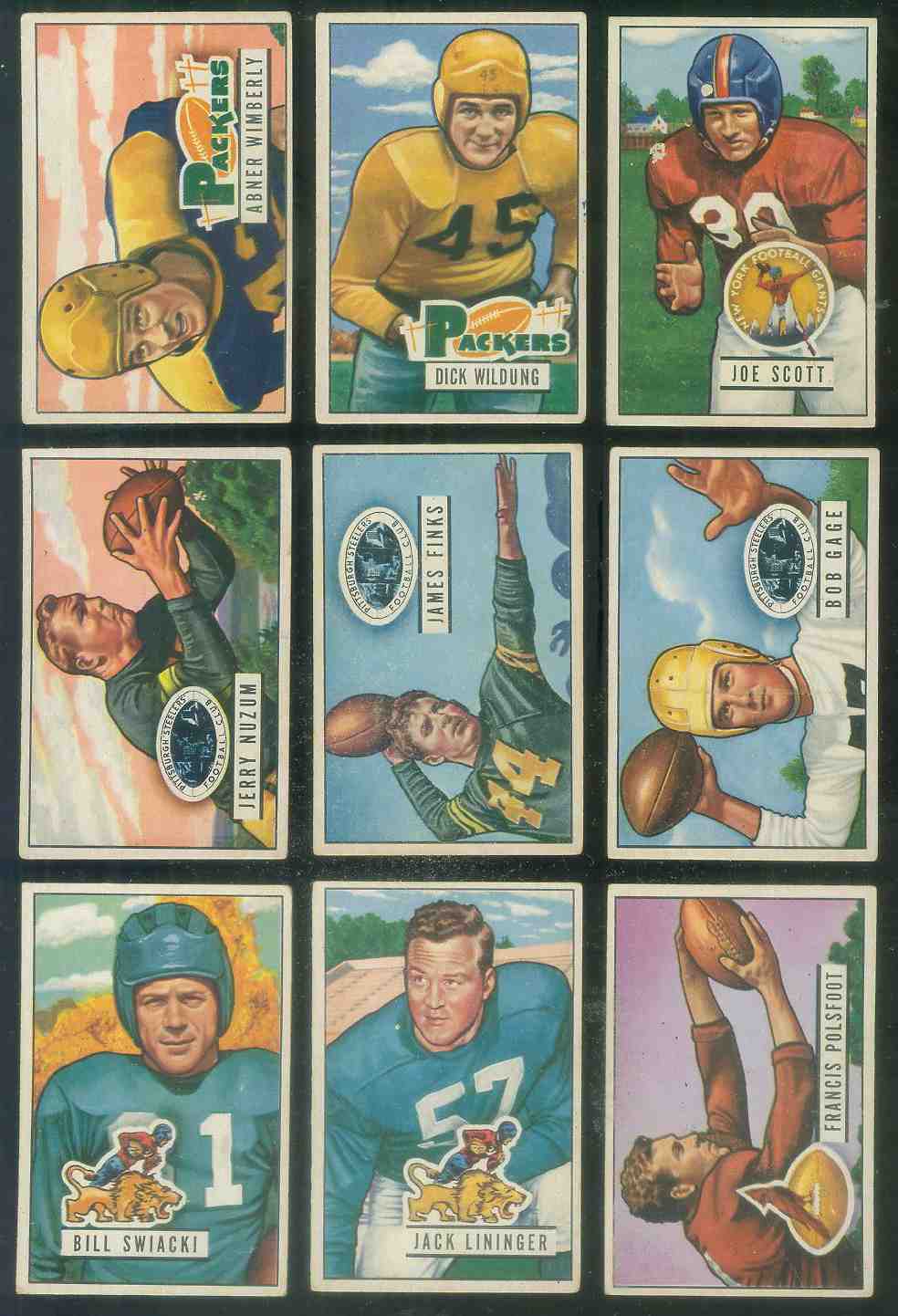 1951 Bowman Football Cards - # 51 Ed Sprinkle, E, Chicago Bears