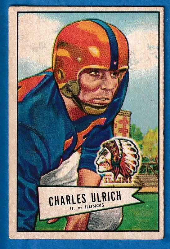 1952 Bowman Large FB #134 Chuck Ulrich (Chicago Cardinals/U of I) Football cards value