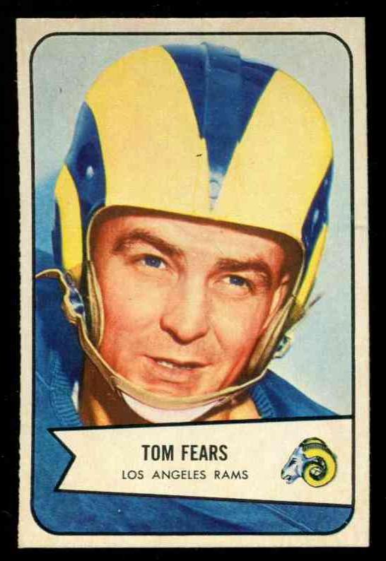 1954 Bowman FB # 20 Tom Fears [#] (Rams) Football cards value